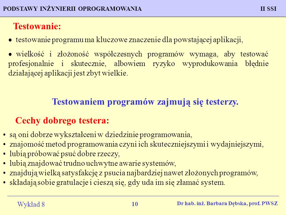 Podstawy In Ynierii Oprogramowania Ppt Pobierz